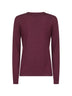 Burgundy lightweight virgin wool crewneck sweater
