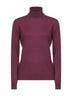 Burgundy lightweight virgin wool knit turtleneck sweater