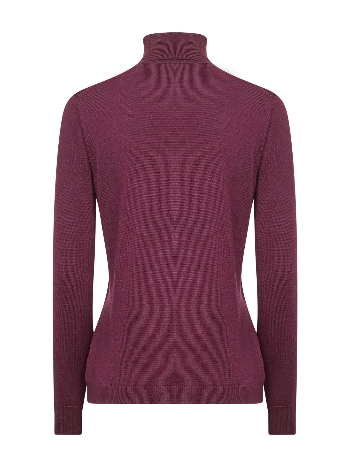 Burgundy lightweight virgin wool knit turtleneck sweater