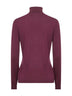 Burgundy lightweight virgin wool knit turtleneck sweater
