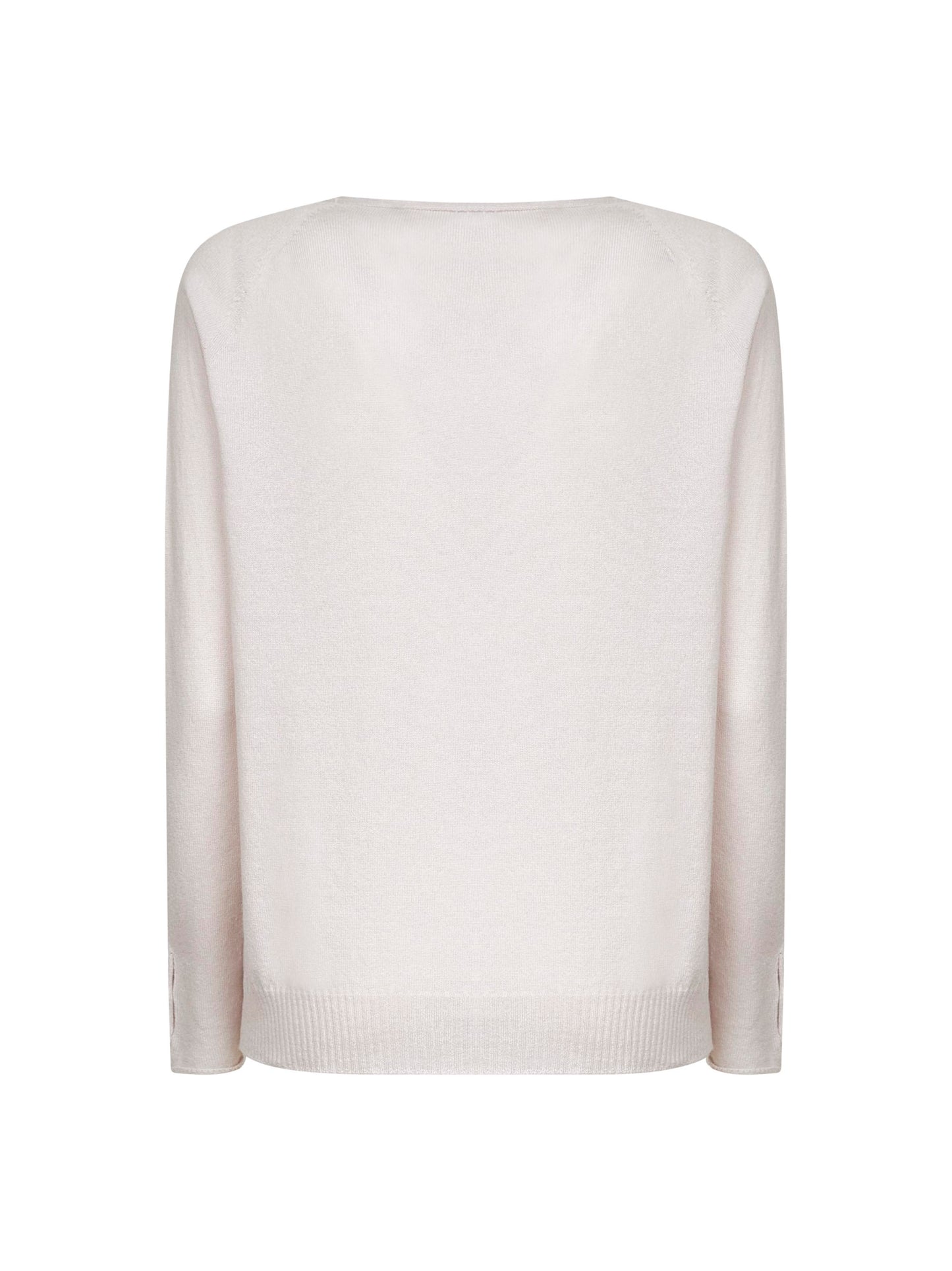 Grey knit V-neck sweater