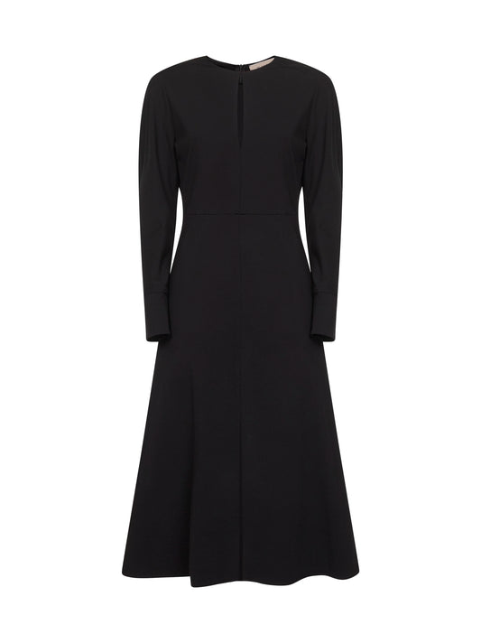 Onyx stretch cady Aderia midi dress