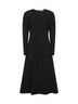 Onyx stretch cady Aderia midi dress