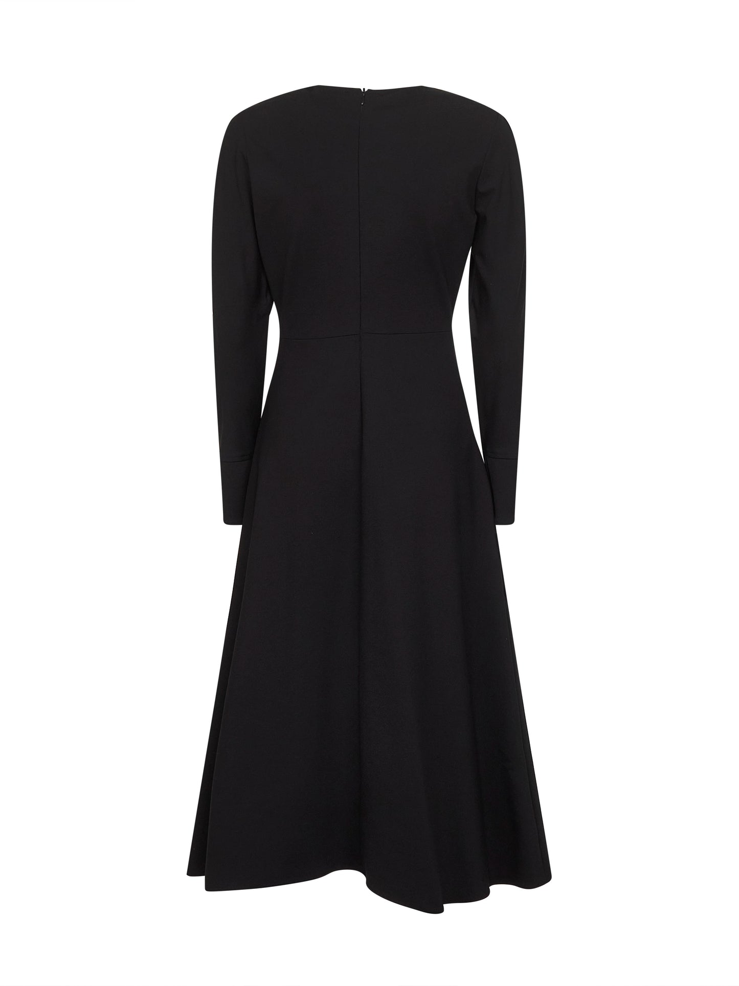 Onyx stretch cady Aderia midi dress