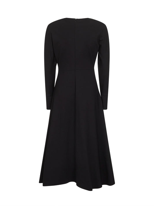 Onyx stretch cady Aderia midi dress