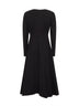 Onyx stretch cady Aderia midi dress
