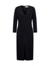 Abito midi Ajana in jersey stretch nero