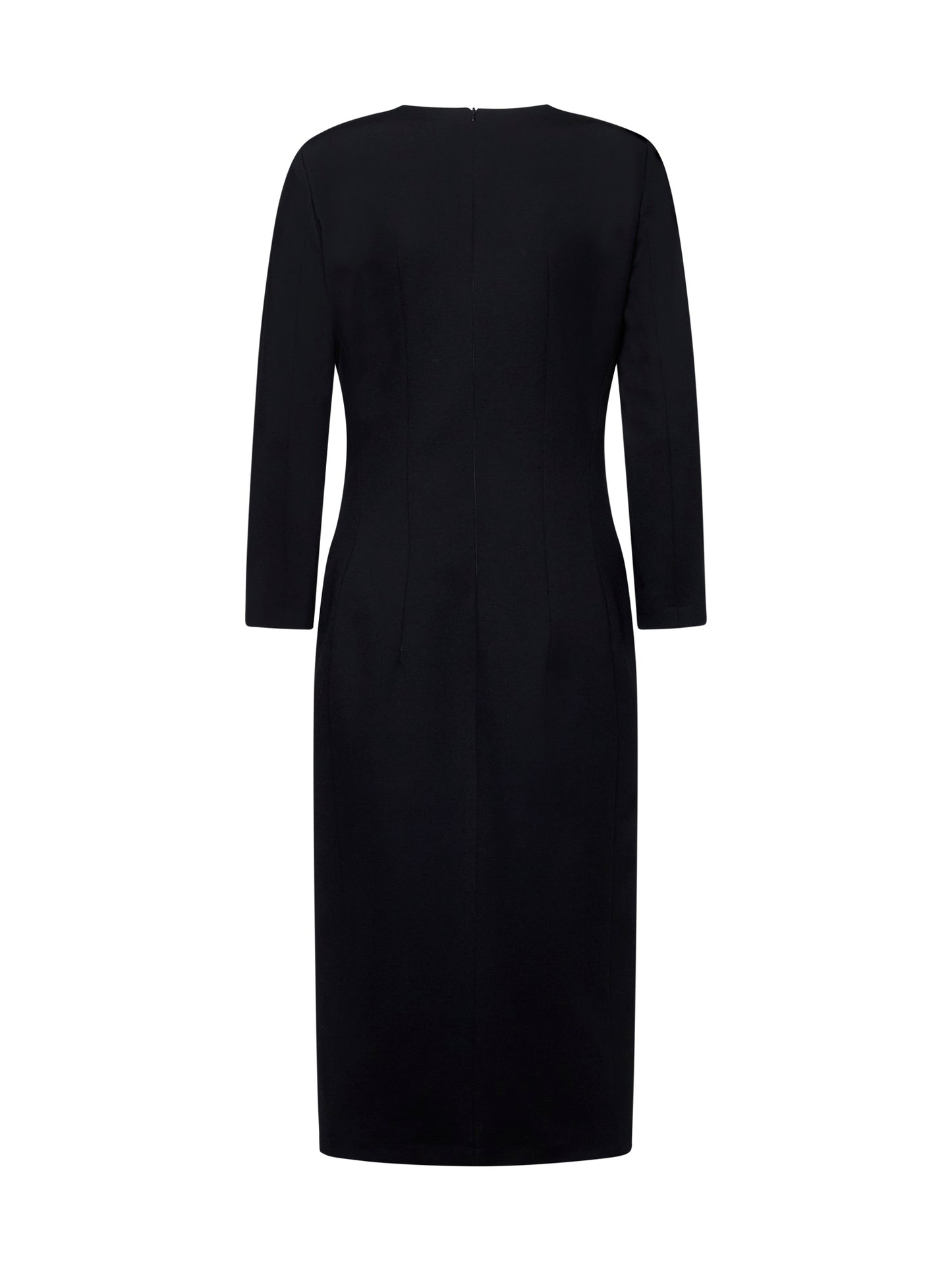 Abito midi Ajana in jersey stretch nero