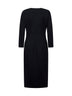 Abito midi Ajana in jersey stretch nero