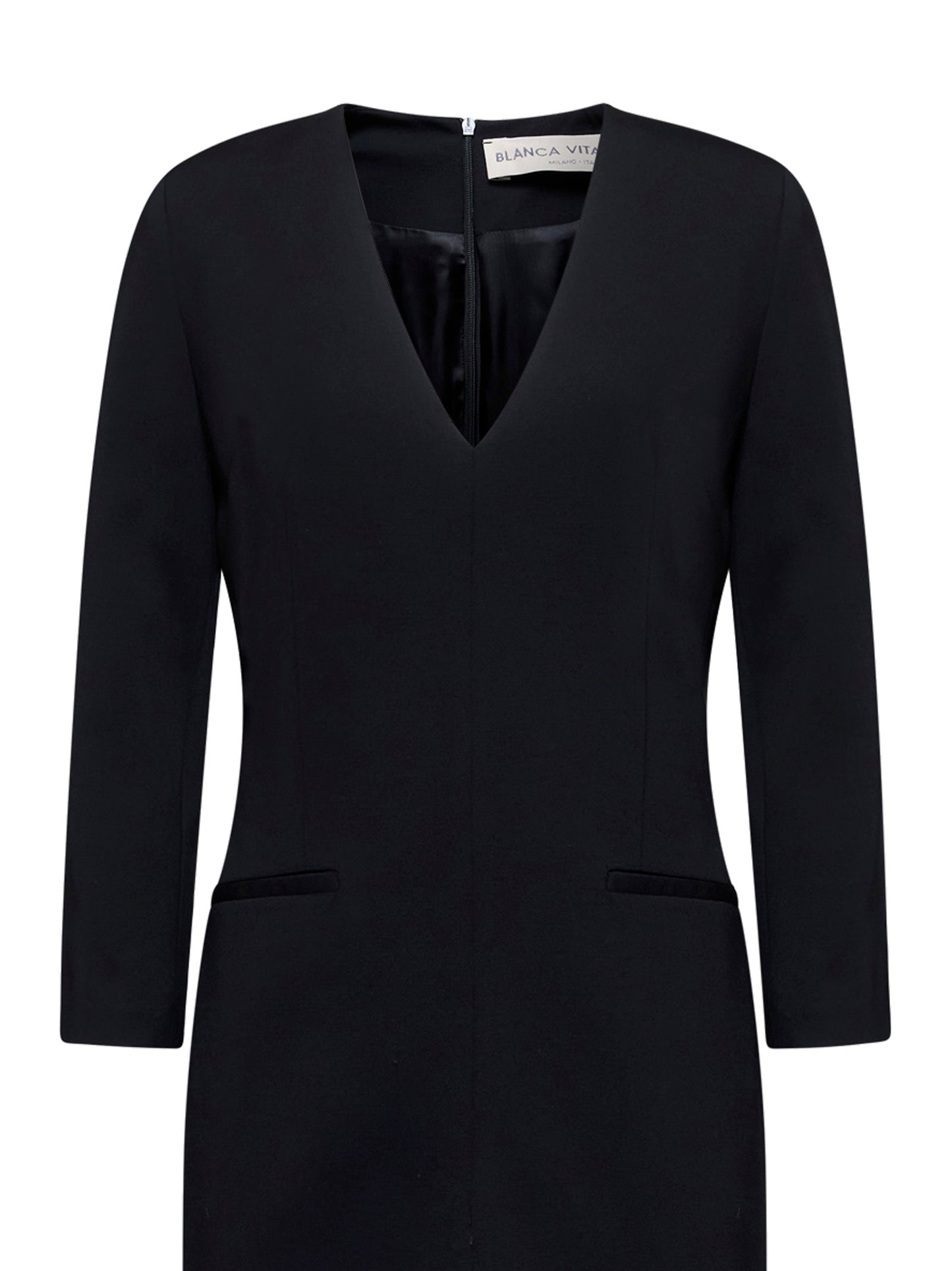 Abito midi Ajana in jersey stretch nero
