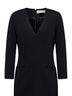 Abito midi Ajana in jersey stretch nero
