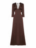Coffee satin Albox long dress