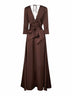 Coffee satin Albox long dress
