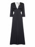 Midnight blue satin Albox long dress