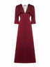 Burgundy satin Albox long dress