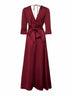 Burgundy satin Albox long dress