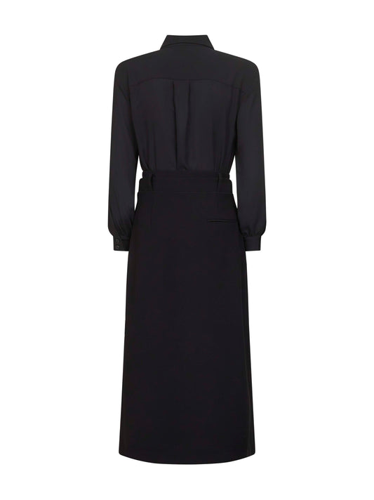 Onyx crepe Aliante shirt dress
