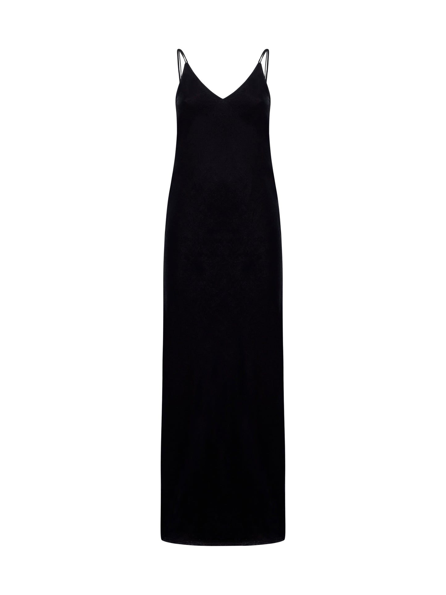 Long dress in black velvet