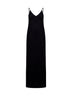 Long dress in black velvet