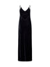 Long dress in black velvet