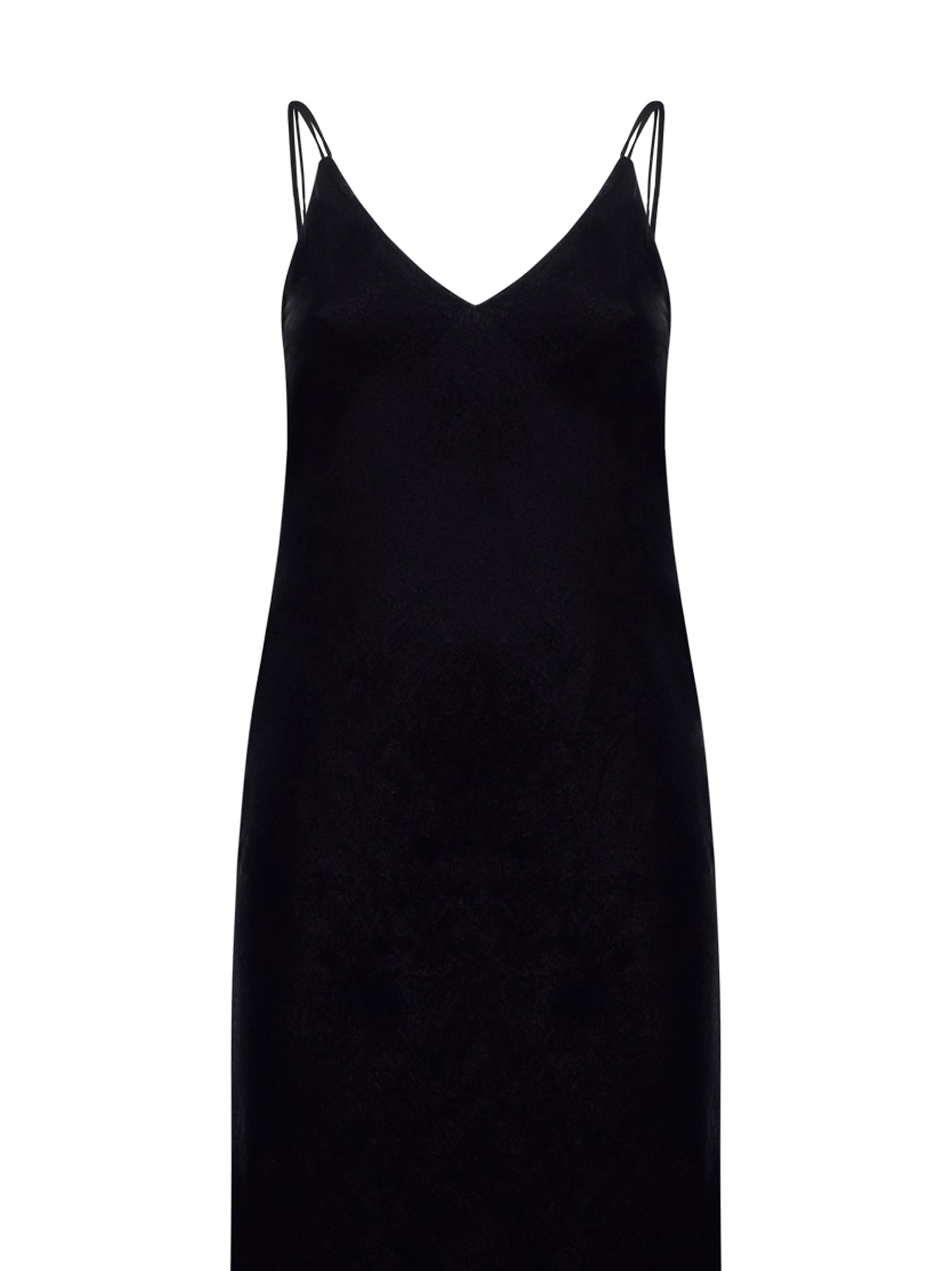Long dress in black velvet