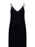 Long dress in black velvet