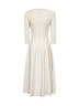 Butter stretch jersey Asia flared midi dress