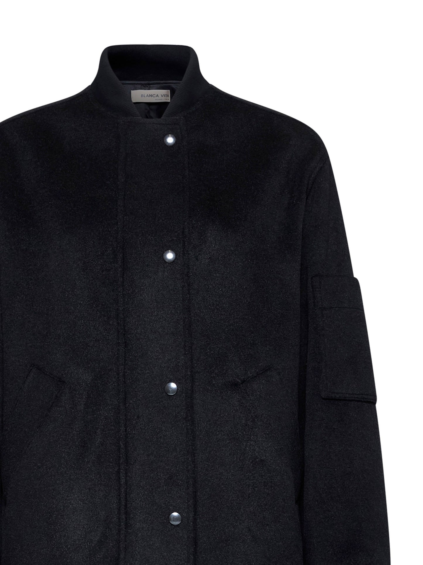 Grey cloth Bari bomber jacket