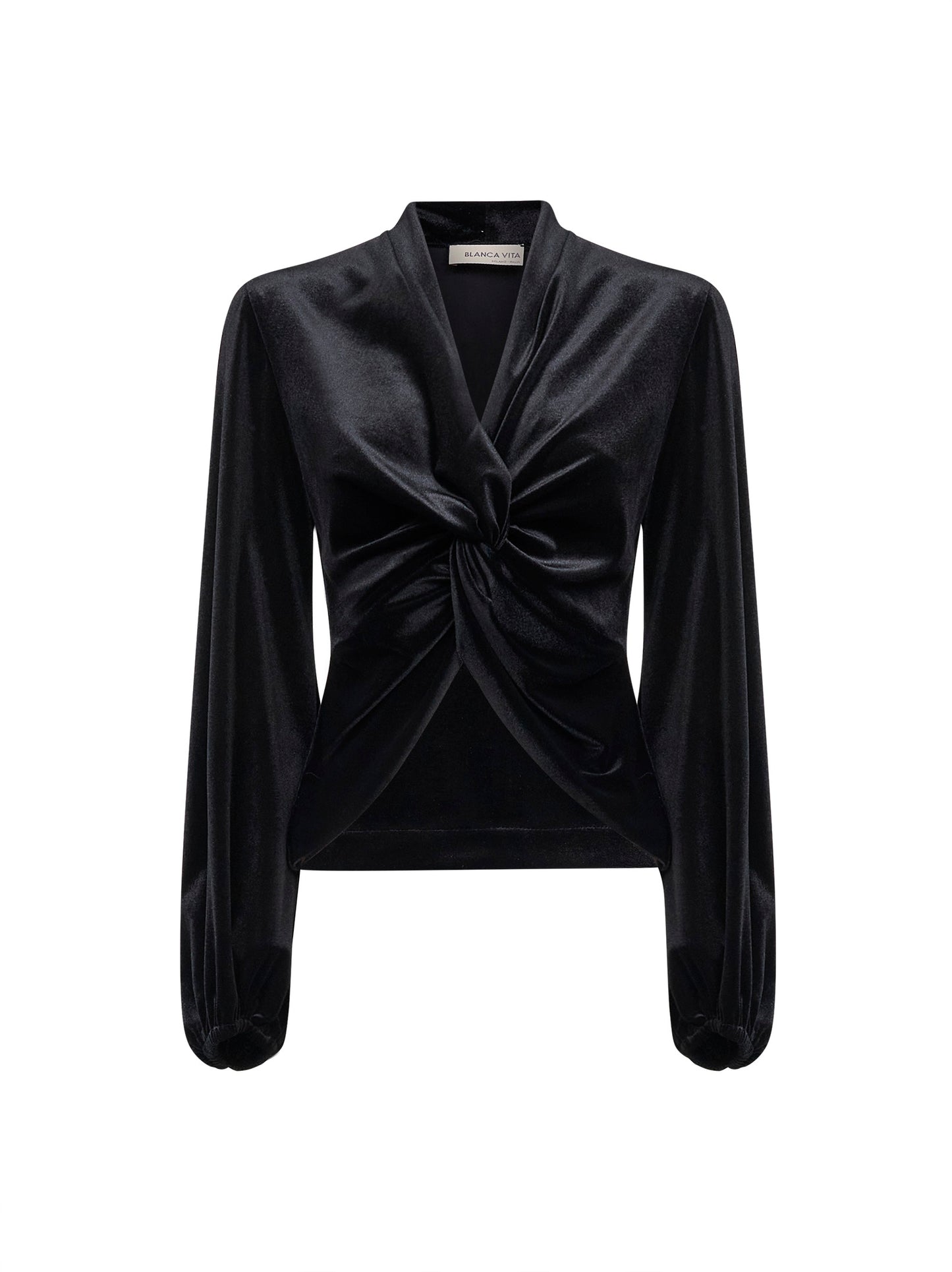 Casacca Berik in velluto stretch nero