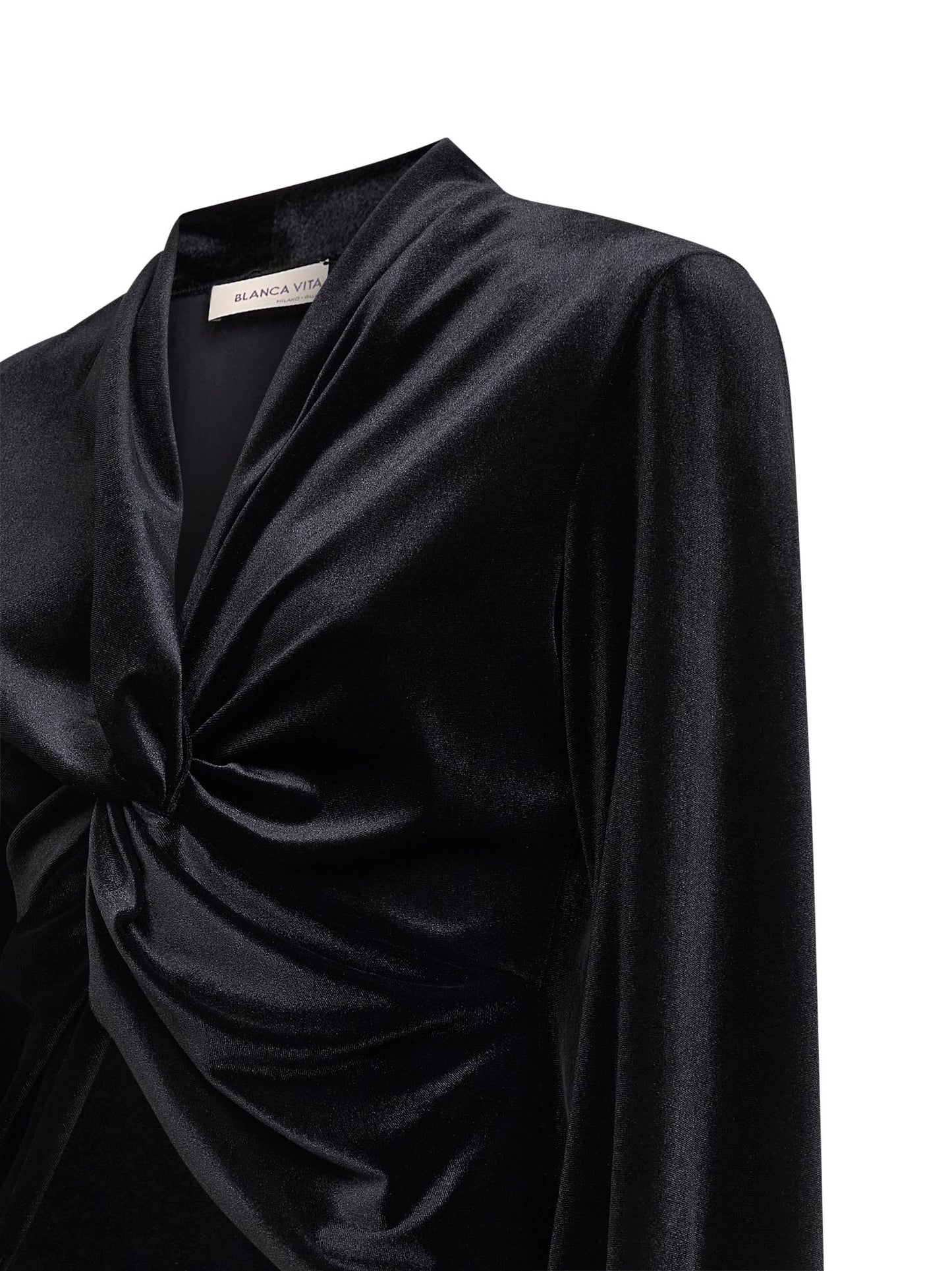 Casacca Berik in velluto stretch nero