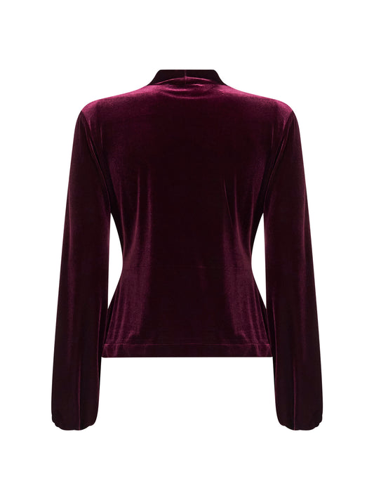 Casacca Berik in velluto stretch bordeaux