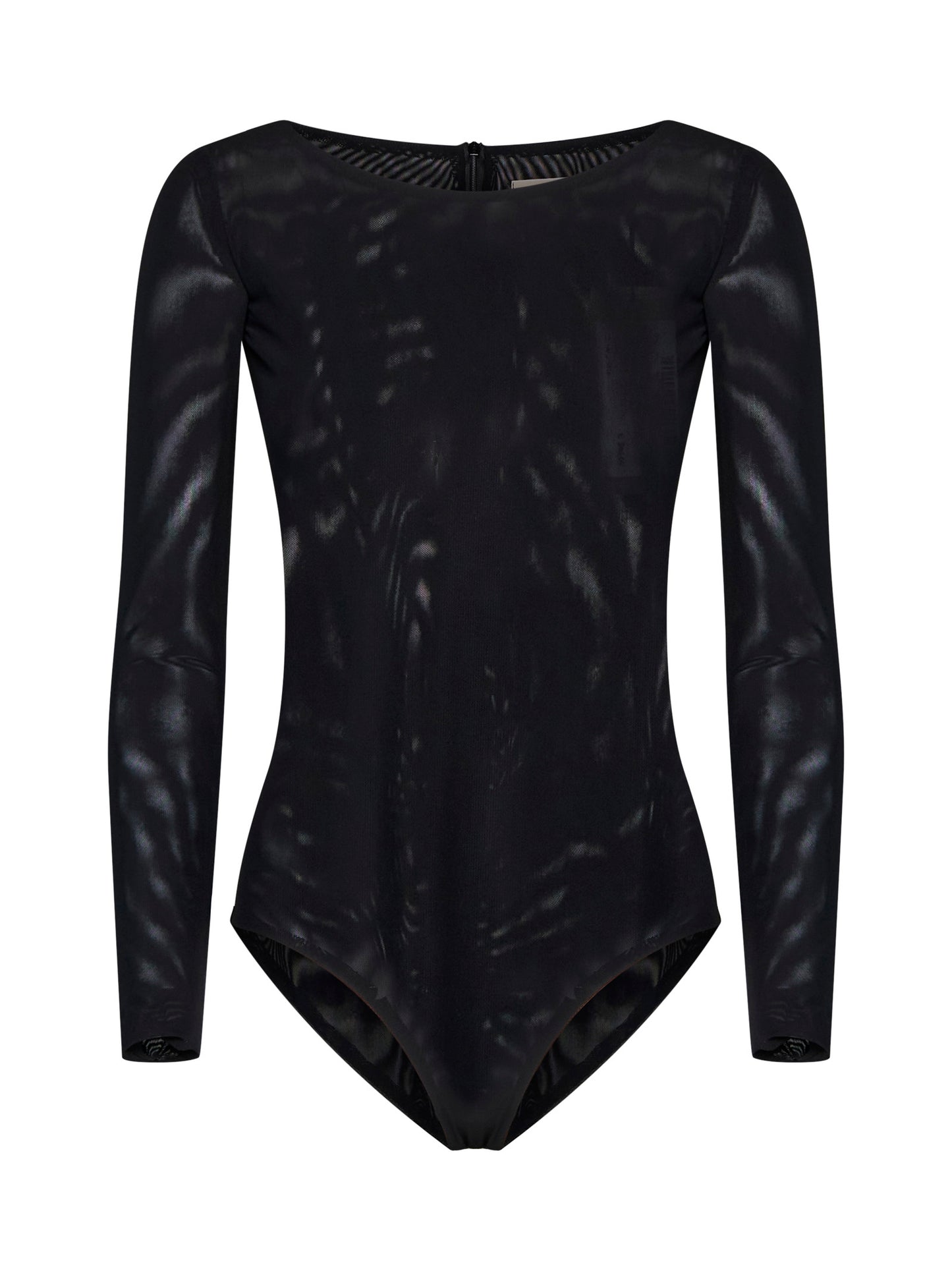 Black stretch tulle Brovallia bodysuit