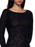 Black stretch tulle Brovallia bodysuit