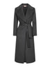 Anthracite wool blend Calistea wrap coat