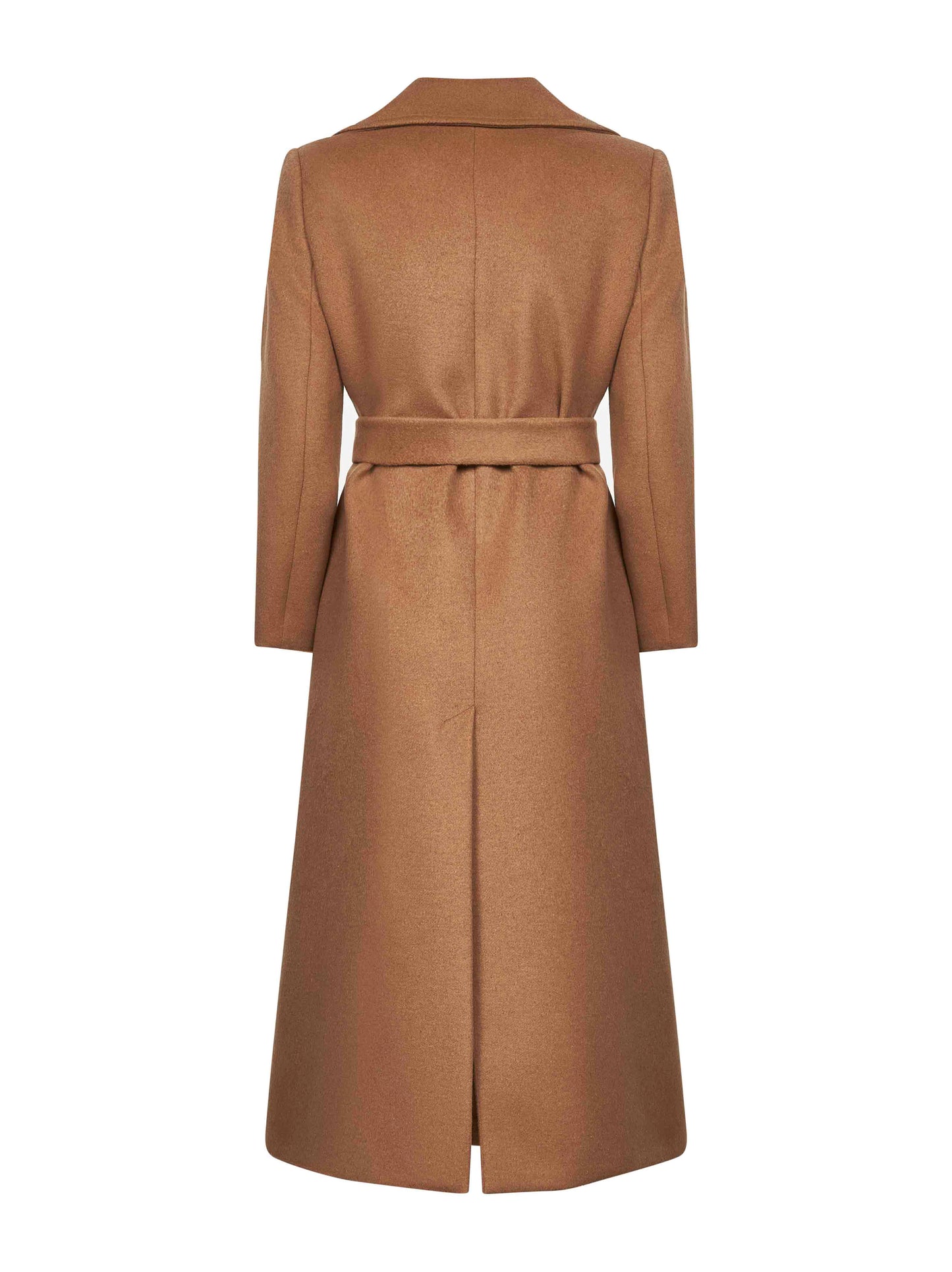 Cappotto a vestaglia Calistea in misto lana cammello