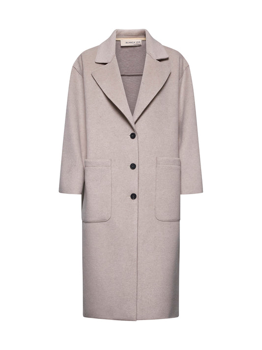 Beige double jersey Celtis coat