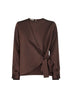 Coffee satin Cesta blouse