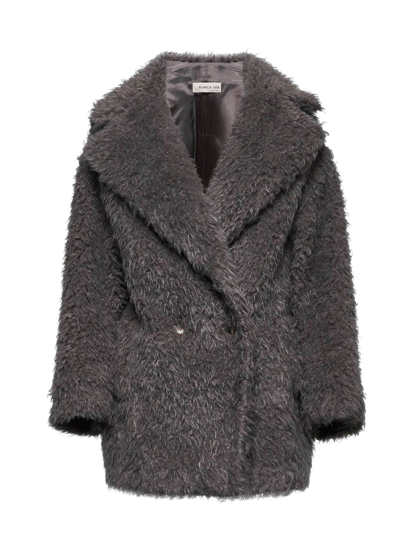 Dove grey Chary short teddy coat
