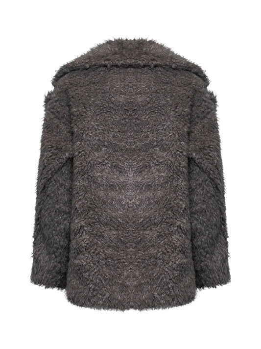 Dove grey Chary short teddy coat