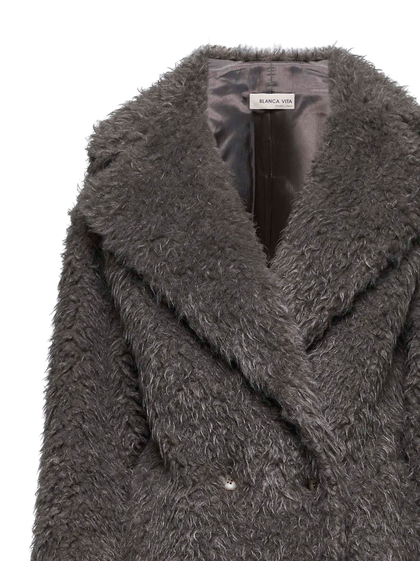 Dove grey Chary short teddy coat