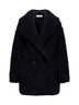 Black Chary short teddy coat