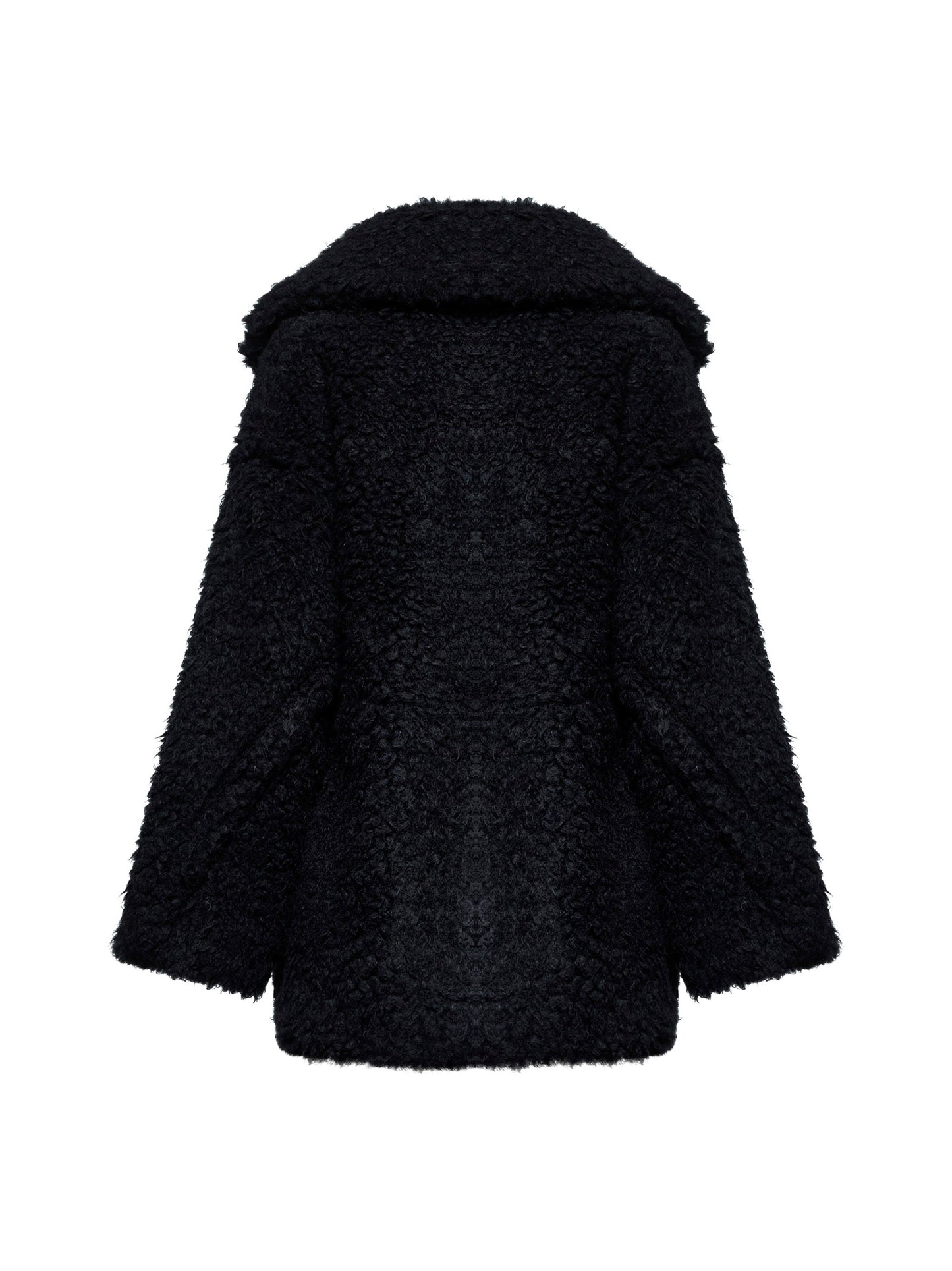 Black Chary short teddy coat