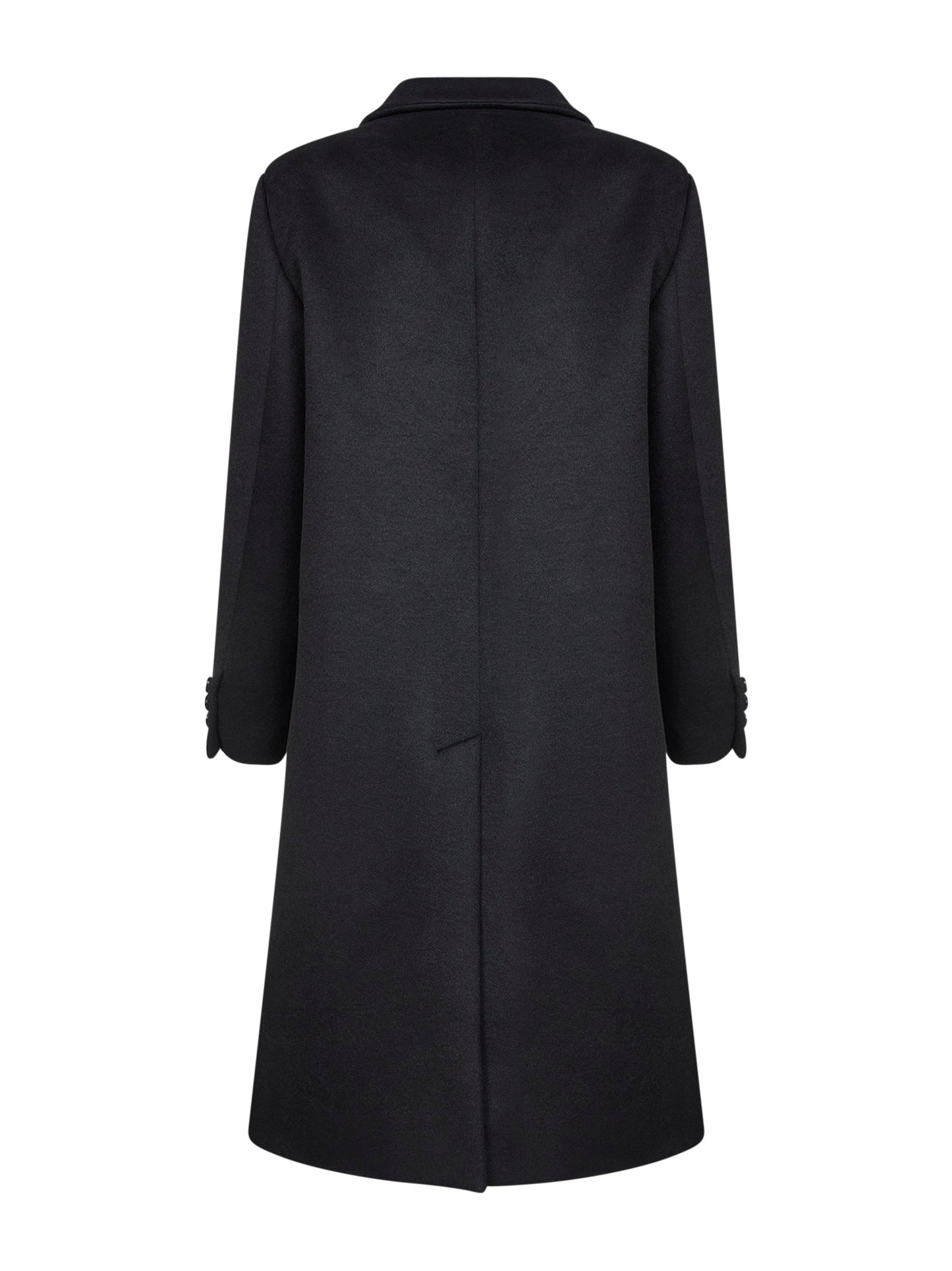 Cappotto monopetto Clojy in misto lana nera