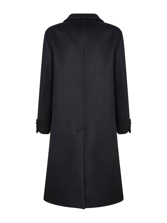 Cappotto monopetto Clojy in misto lana nera