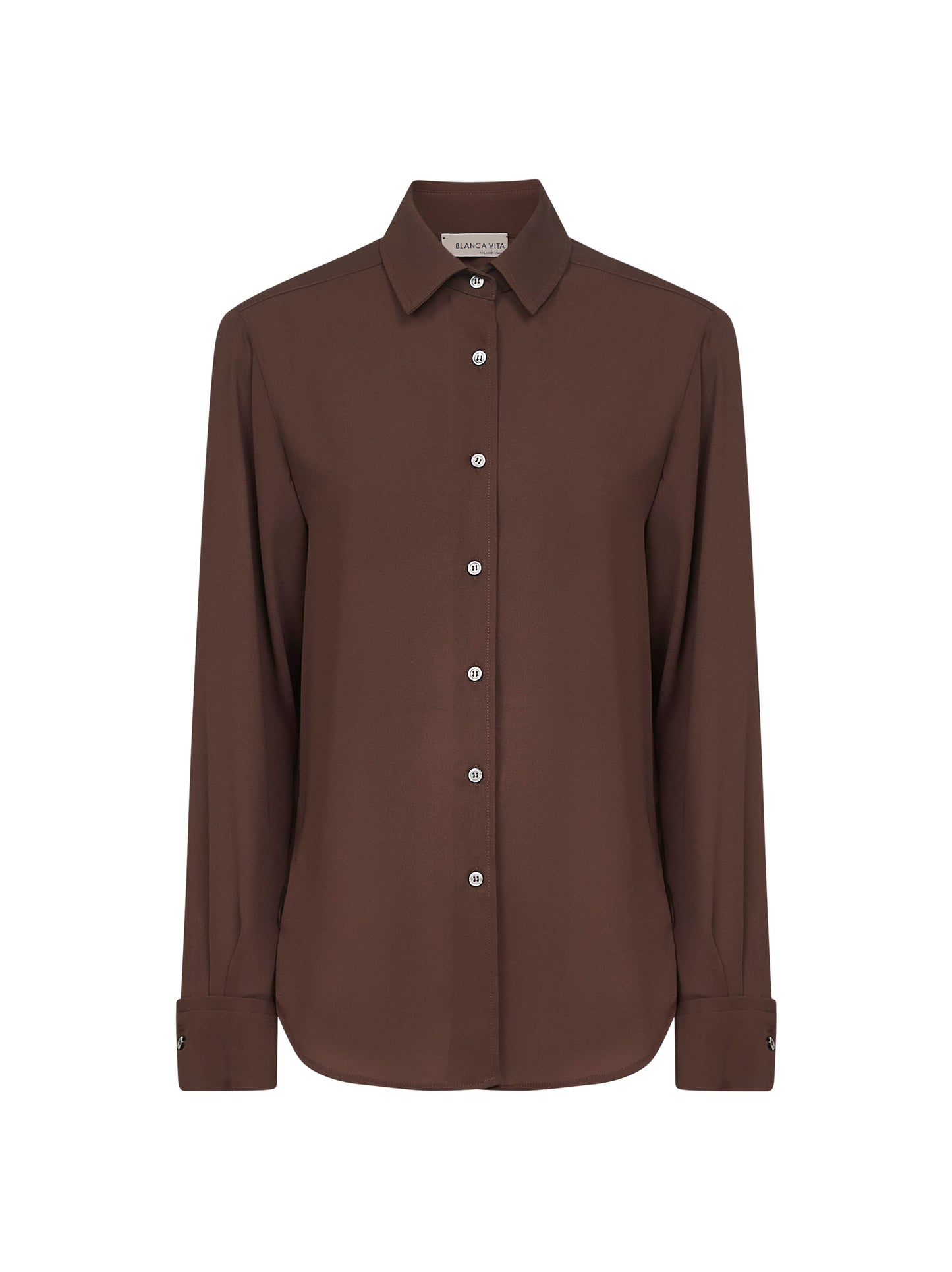 Brown crepe Corten shirt