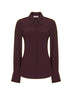 Burgundy silk blend Creta shirt