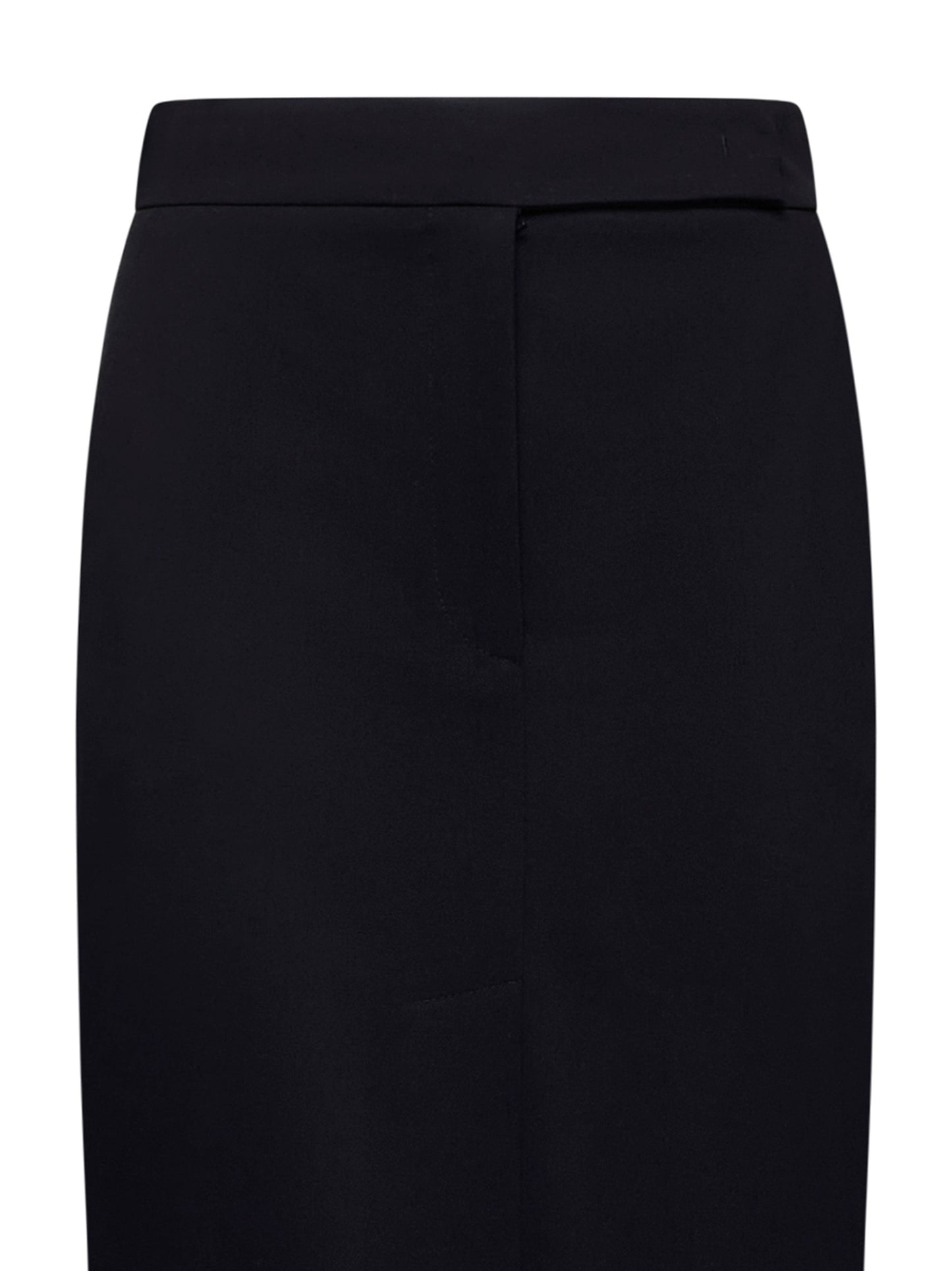 Gonna midi a tubino in gabardina nera