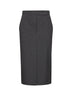 Anthracite stretch cady Galizia midi pencil skirt
