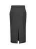 Anthracite stretch cady Galizia midi pencil skirt