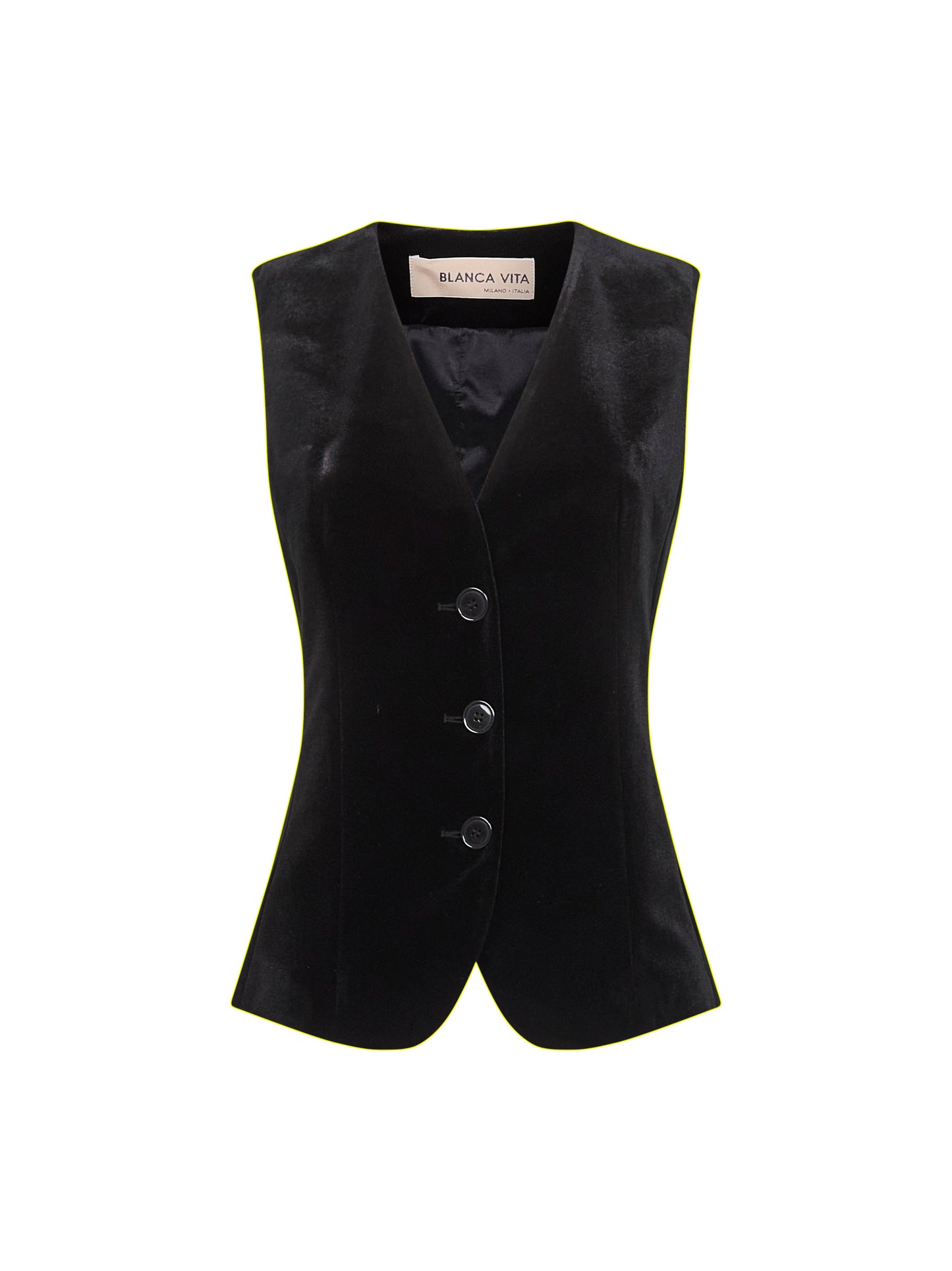 Gilet Galky in velluto stretch onice